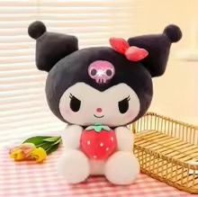 Kuromi Holding a Strawberry Plush