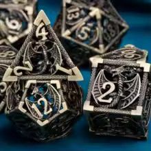 GHold Metal Dragon Cutout 7 pcs Dice Set