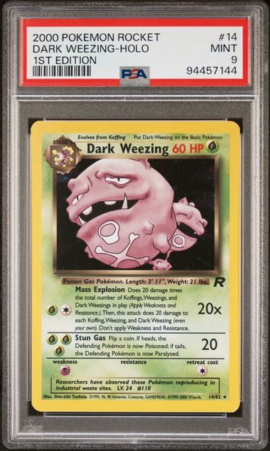 PSA 9 - 2000 Pokemon Rocket Dark Weezing - Holo 1st Edition [94457144]