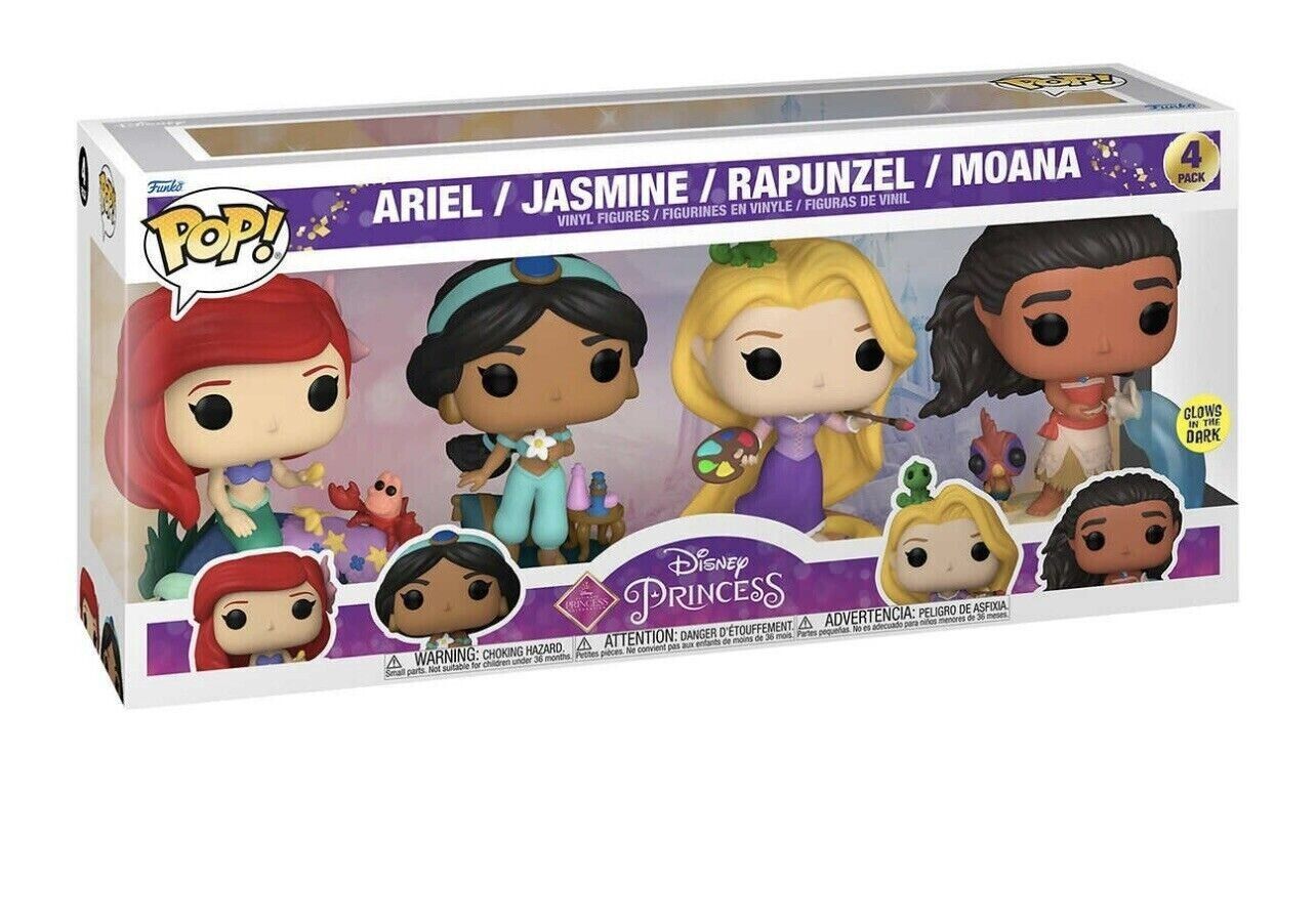 4-Pack - Disney - Ariel/Jasmine/Rapunzel/Moana - Funko Pop!
