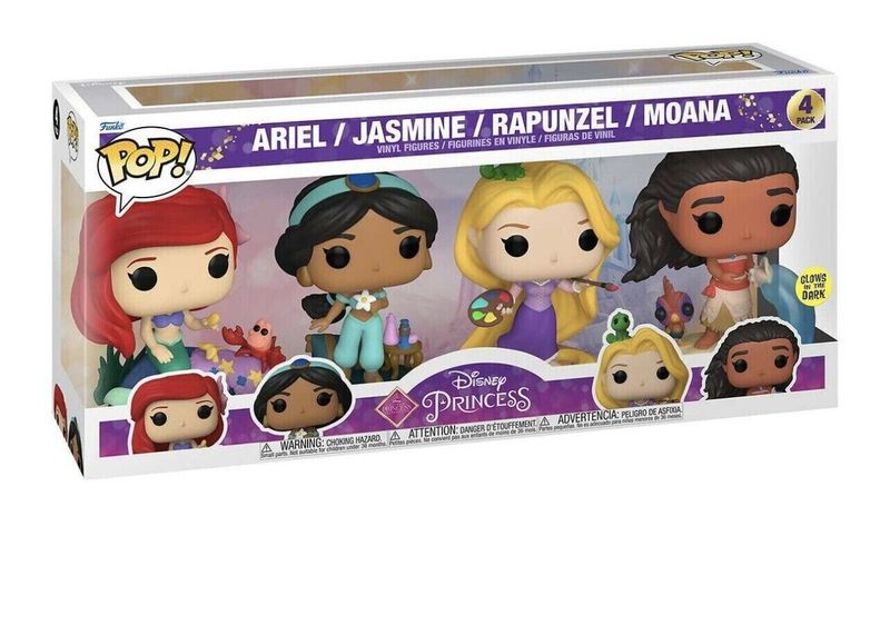 4-Pack - Disney - Ariel/Jasmine/Rapunzel/Moana - Funko Pop!