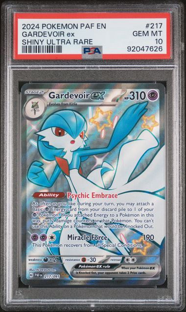 PSA 10 - 2024 Pokemon PAF EN Gardevoir ex Shiny Ultra Rare [92047626]