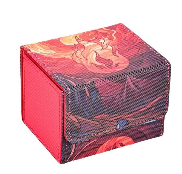MTG Red Fire Stained Glass Deck Box