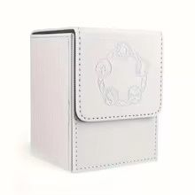 MTG White Magnetic Flip Top 100+ Sleeved Card Deck Box