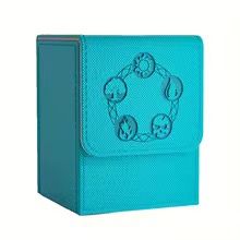 MTG Aqua Magnetic Flip Top 100+ Sleeved Card Deck Box