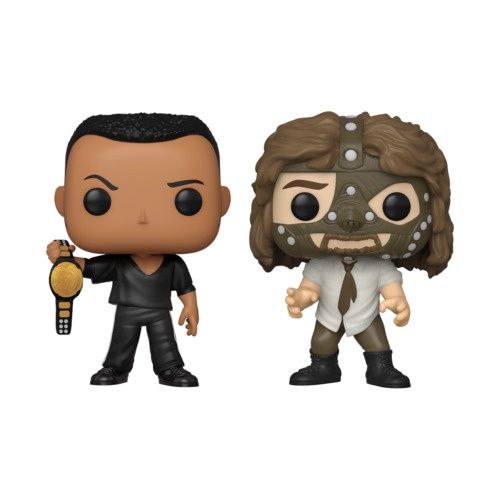 2 Pack - WWE - The Rock &amp; Mankind (Walmart Exclusive) - Funko Pop!