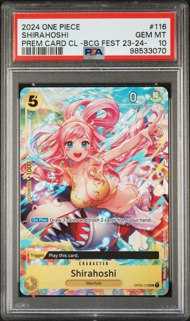 PSA 10 - 2024 One Piece - Shirahoshi - Prem Card CL - BCG Fest 23-24 #116 [98533070]
