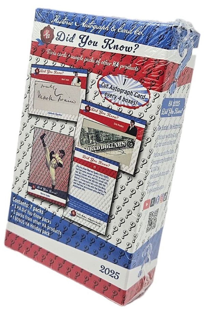 2025 Historic Autographs Did You Know? Trading Cards Hobby Box - Misc Trading Cards