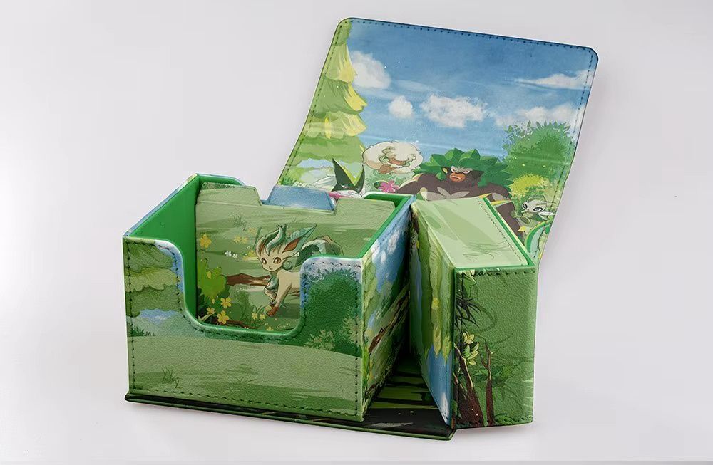Grass Type Flip Top With Magnetic Dice Box Pokemon Deck Box