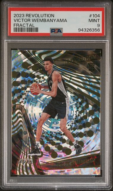 PSA 9 2023 Revolution Victor Wembanyama Fractal #104 (94326356)