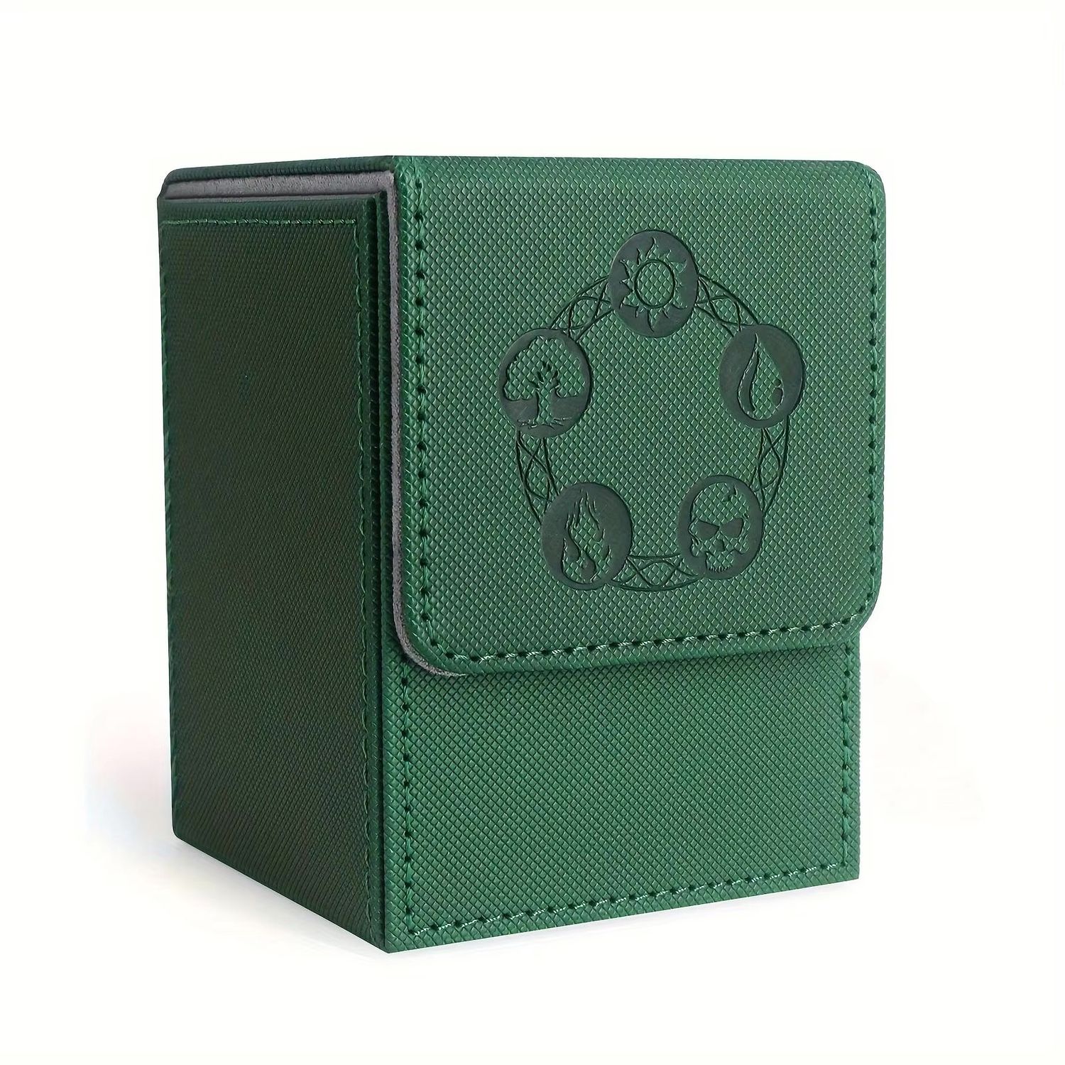 MTG Green Magnetic Flip Top 100+ Sleeved Card Deck Box