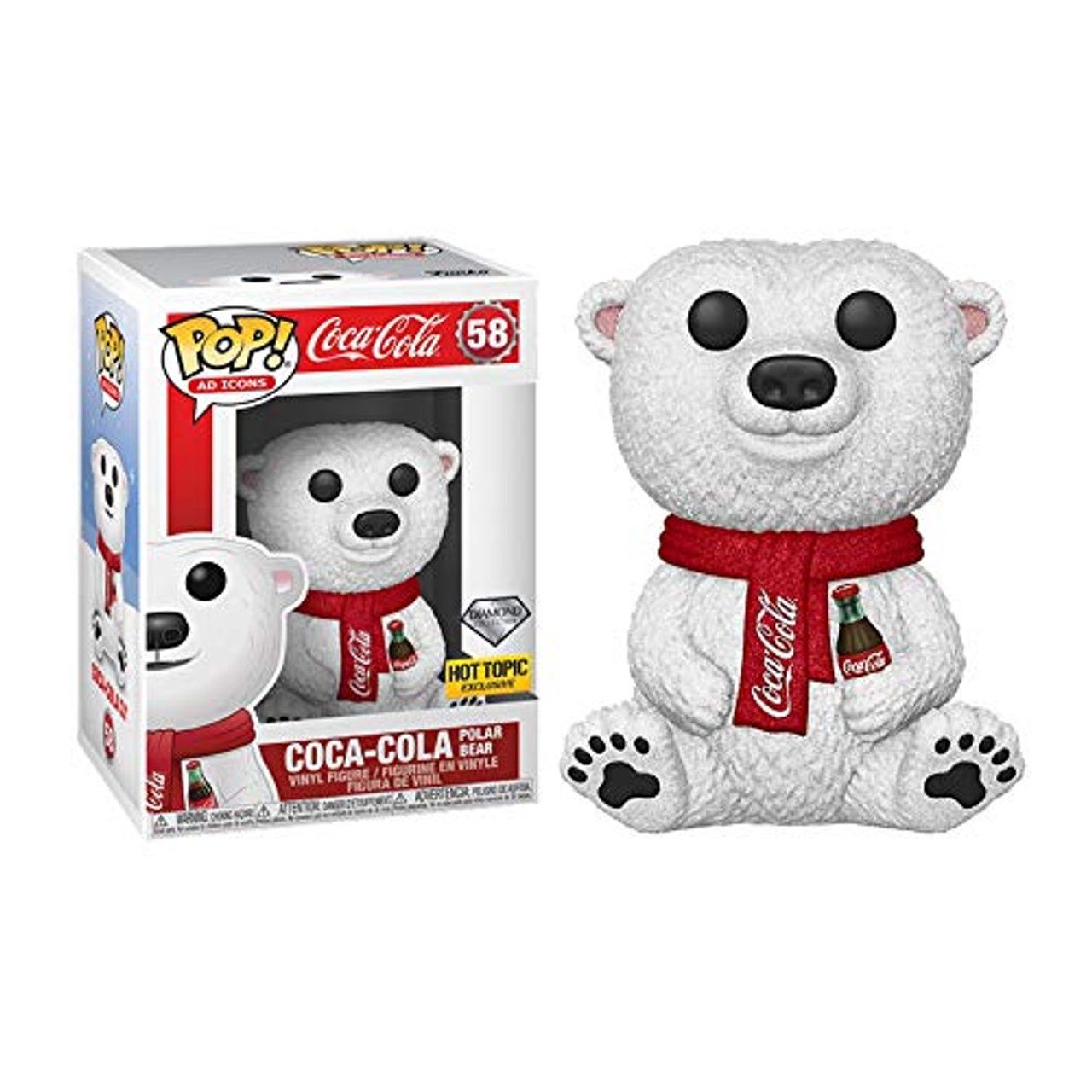 #58 Coca-Cola Polar Bear - Diamond Collection/Hot-Topic Exclusive - Funko Pop!