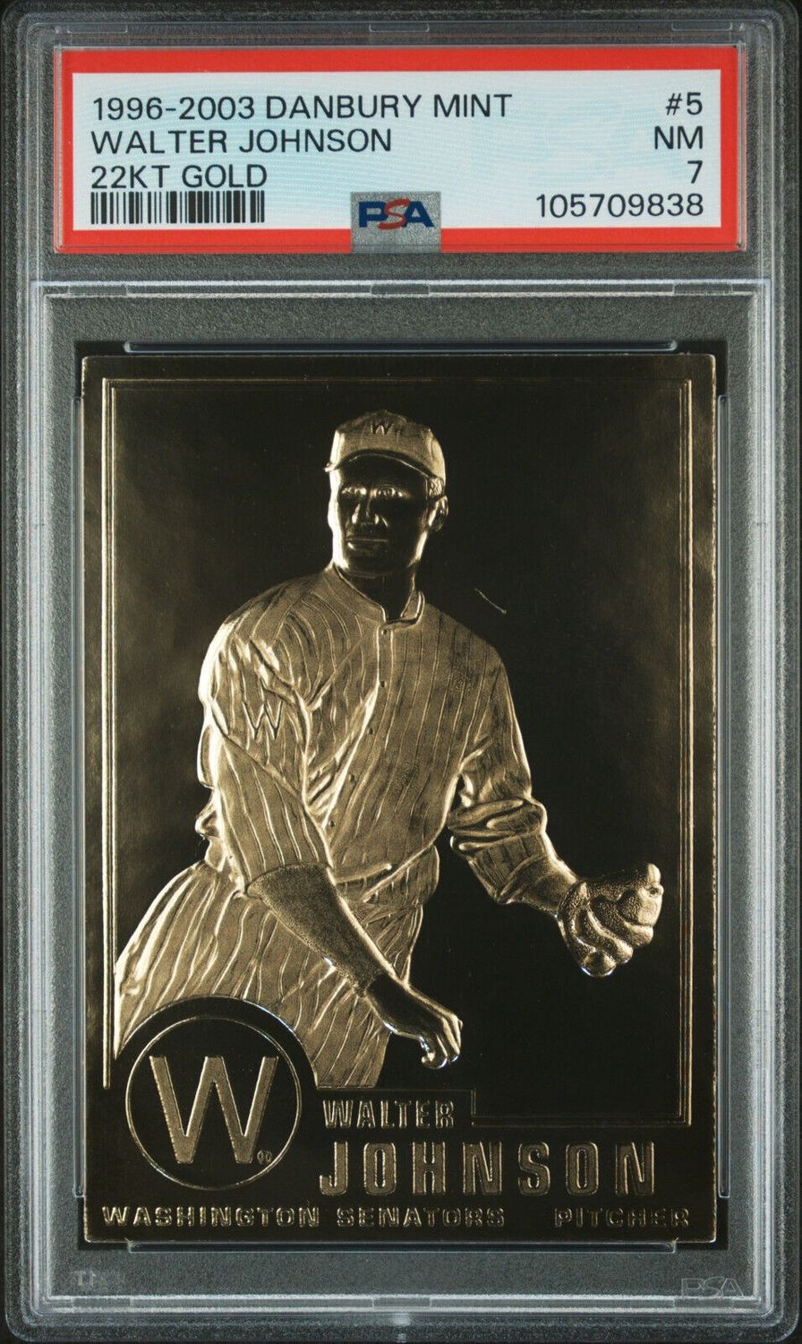 PSA 7 - 1996-2003 Danbury Mint Walter Johnson 22KT Gold - [105709838]