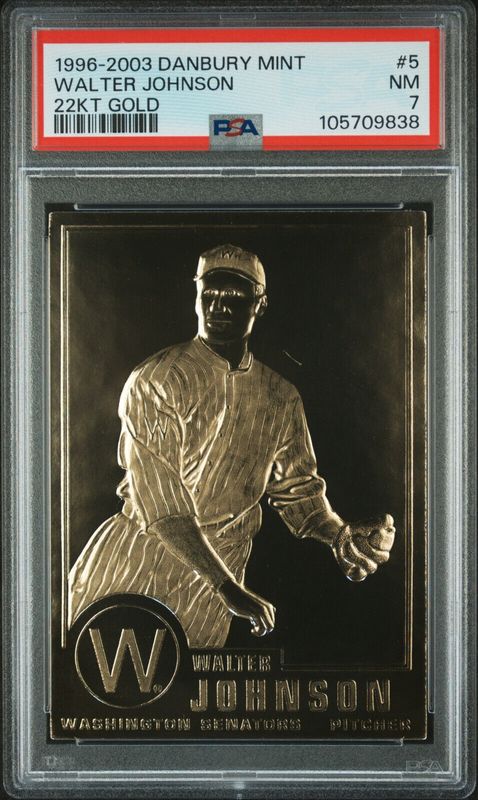 PSA 7 - 1996-2003 Danbury Mint Walter Johnson 22KT Gold - [105709838]