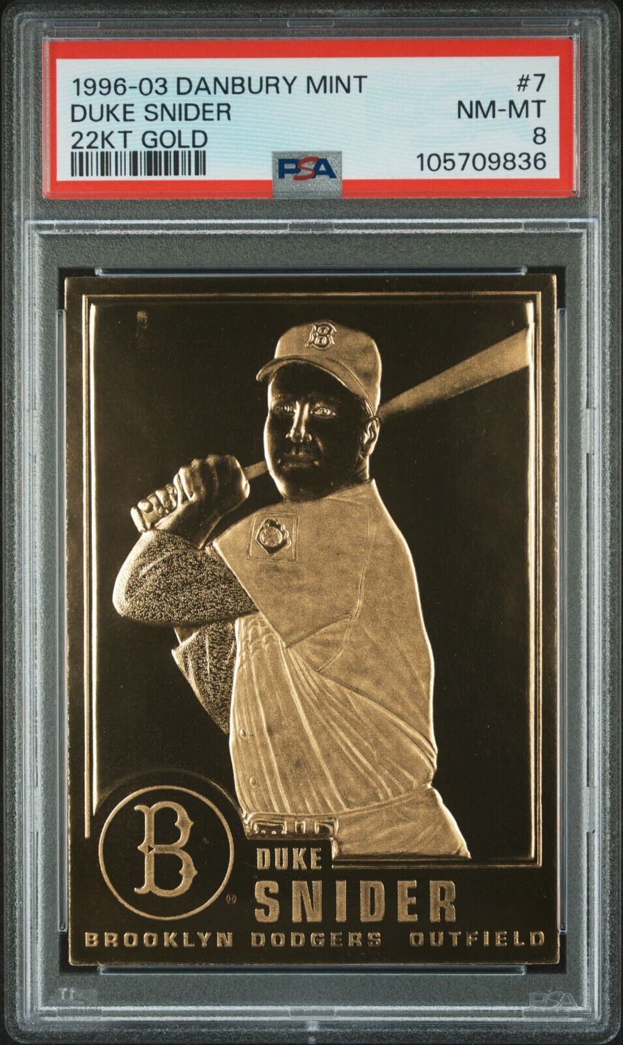 PSA 8 - 1996-03 Danbury Mint Duke Snider 22KT Gold [105709836]