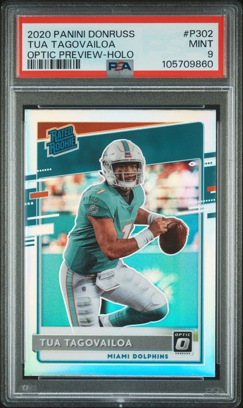 PSA - 9 2020 Panini Donruss Tua Tagovailloa Optic Preview -Holo [105709860]