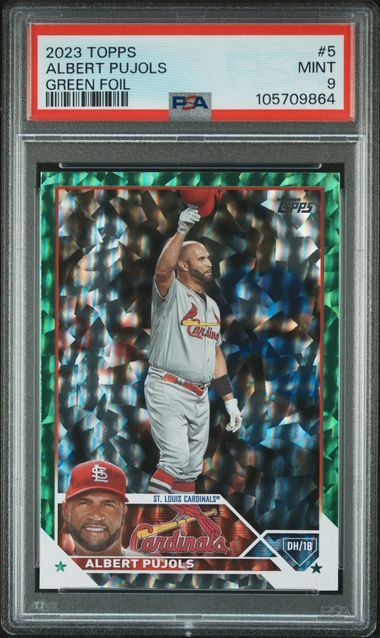 PSA 9 - 2023 Topps Albert Pujols Green Foil [105709864]