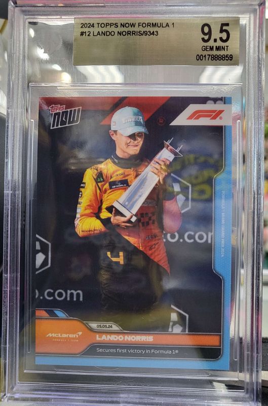 BGS - 9.5 2024 Topps Now Formula 1 #12 Lando Norris/9343 (6) [0017888856]