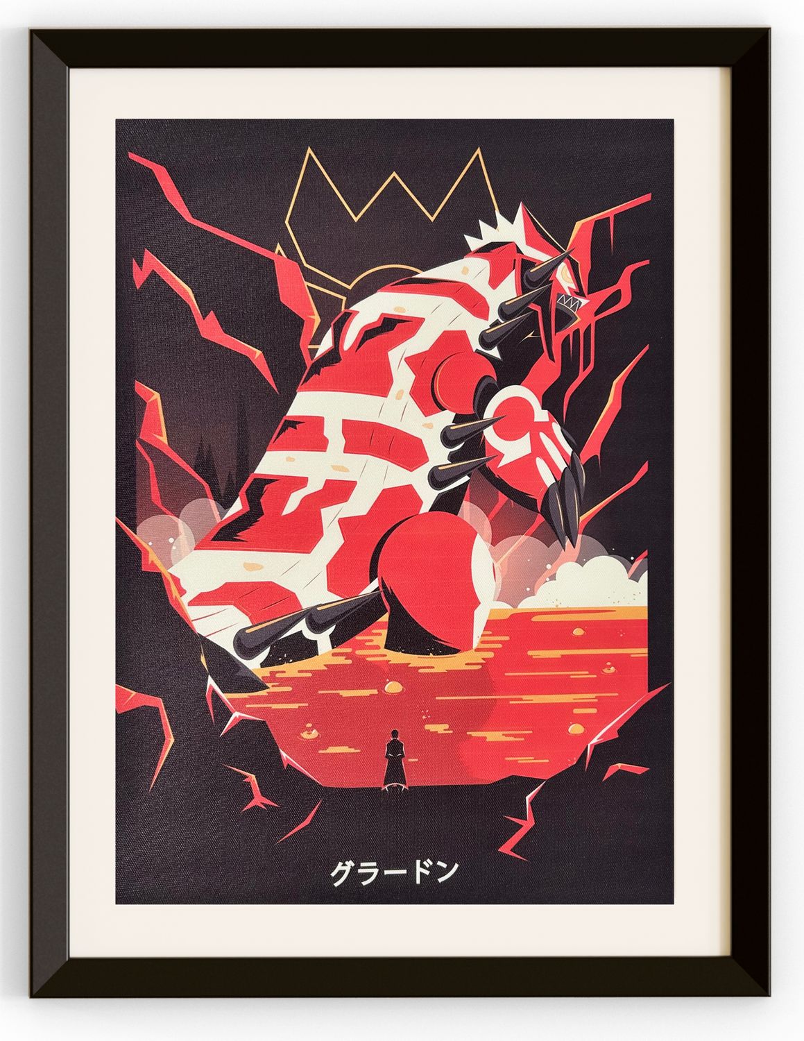 Groudon Towering In Lava Canvas Print