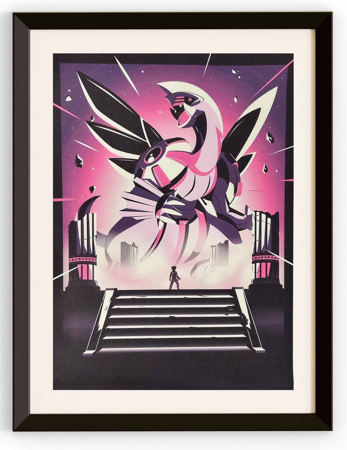 Palkia Towering over Stairs Canvas Print