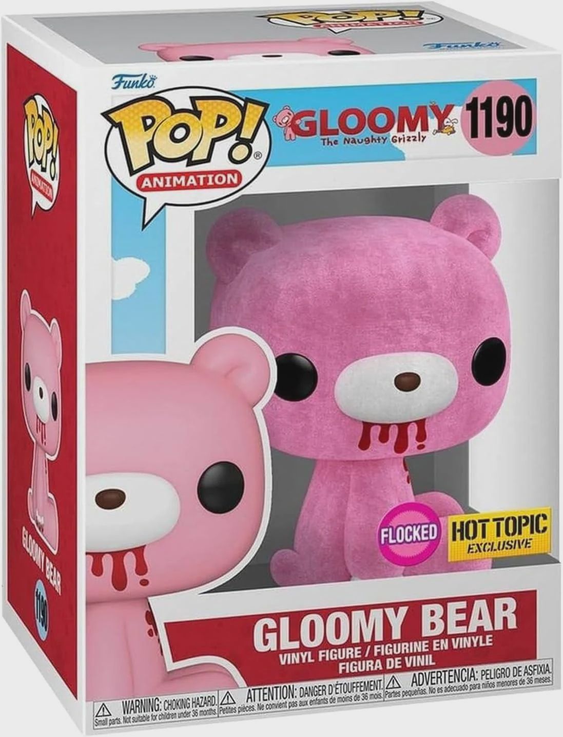 #1190 Gloomy Bear (Flocked) - Hot Topic Exclusive - Funko Pop!