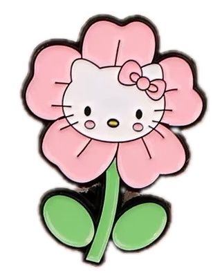 Hello Kitty on A Flower Pin