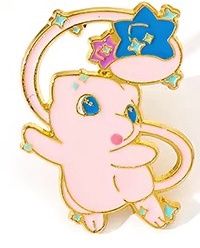 Mew With Stars On Tail Enamel Pin