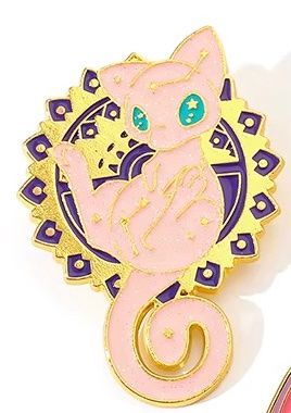 Mew Inside A Purple &amp; Gold Pokeball Enamel Pin