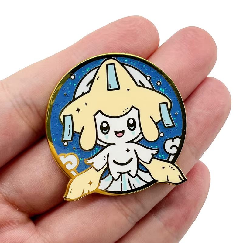 Jirachi Cirlce Enamel Pin