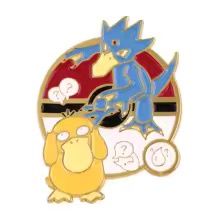 Psyduck &amp; Golduck Evoultions With Pokeball Enamel Pin