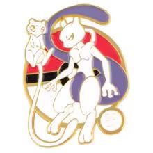 Mew &amp; Mewtwo Evoultions With Pokeball Enamel Pin