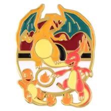 Charmander Charmeleon &amp; Charizard Evoultions With Pokeball Enamel Pin