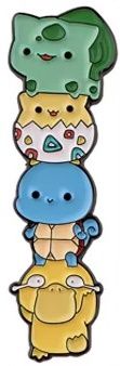 Bulbasaur Togepi Squirtle &amp; Psyduck Stacking Enamel Pin