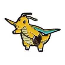 Dragonite with a Satchel Enamel Pin