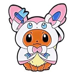 Eevee Dressed as Sylveon Enamel Pin