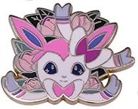 Sylveon In Front of Flowers Enamel Pin