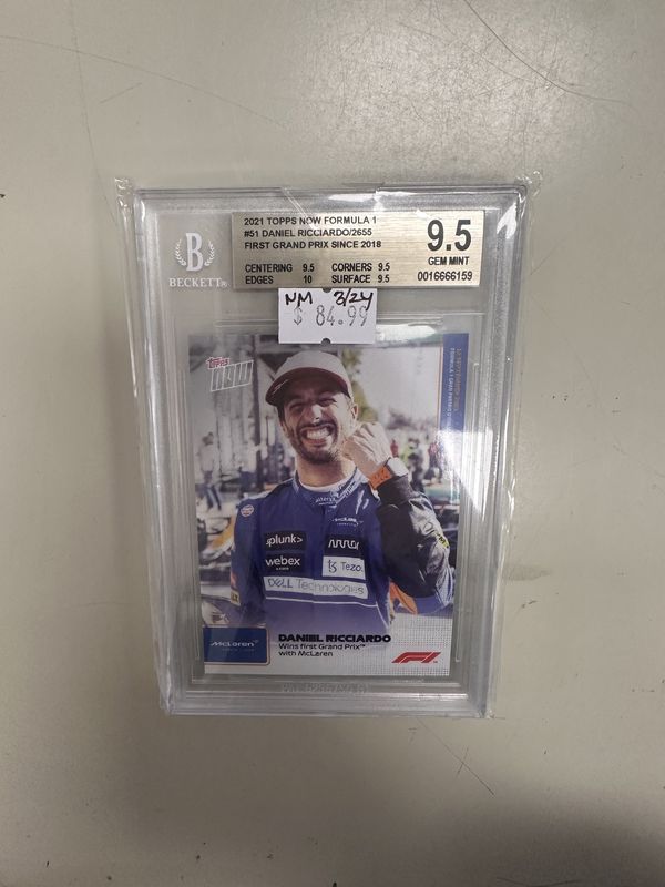 BGS - 9.5 2021 Topps Now Formula 1 #51 Daniel Ricciardo/2655 First Grand Prix Since 2018 (016666159)