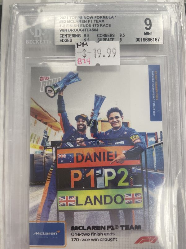 Beckett 9 - 2021 Topps Now Formula 1 - Mclaren F1 Team (0016666167)