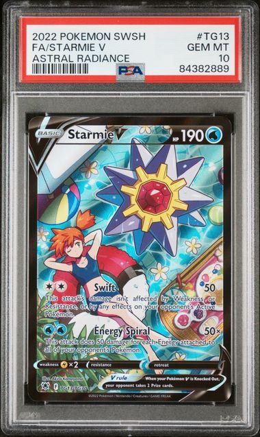 PSA 10 2022 Pokemon Sword &amp; Shield Astral Radiance #tg13 Fa / Starmie V Astral Radiance (84382889)
