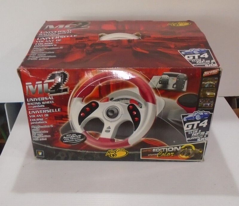 MC2 Universal Racing Wheel and Pedals - Mad Catz