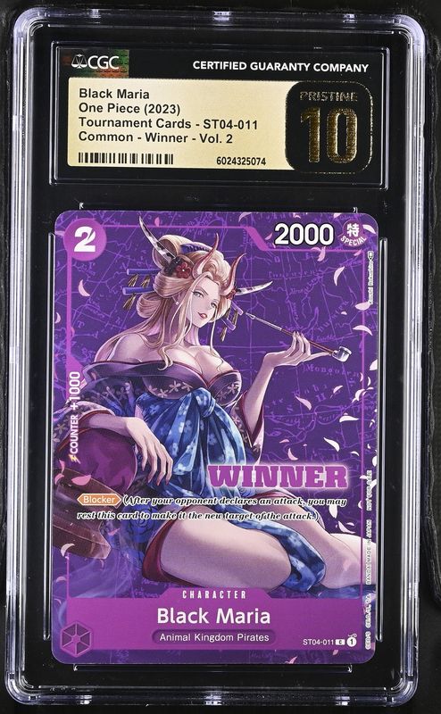 CGC - Pristine 10 Black Maria One Piece (2023) Tournament Cards -ST04-011 Common - Winner - Vol.2 [6024325074]