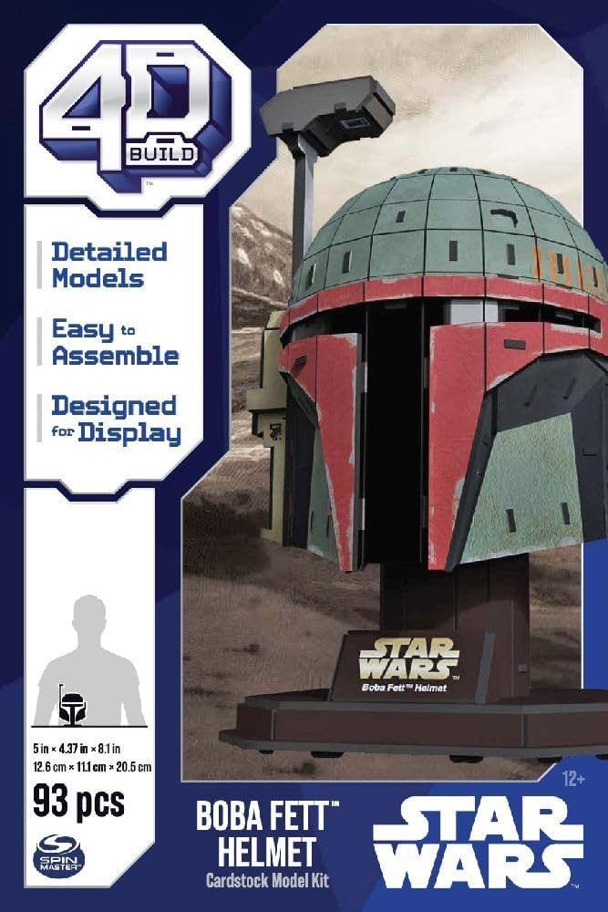 Boba Fett Helmet 4D Build Cardstock Medel Kit Star Wars