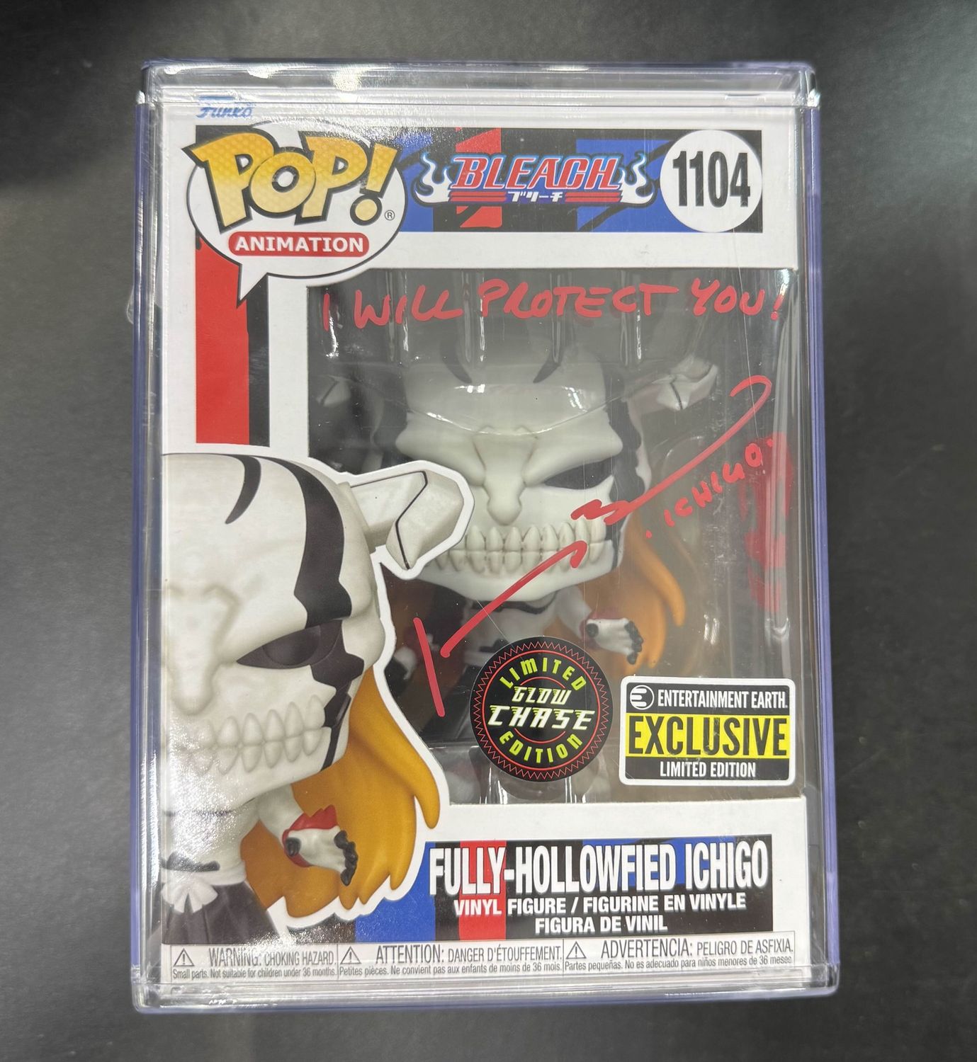 #1104 - Bleach - Fully Hollowfied Ichigo (Entertainment Earth Exclusive) (Chase) - Signed (Johnny Yong Bosch) - Funko Pop!