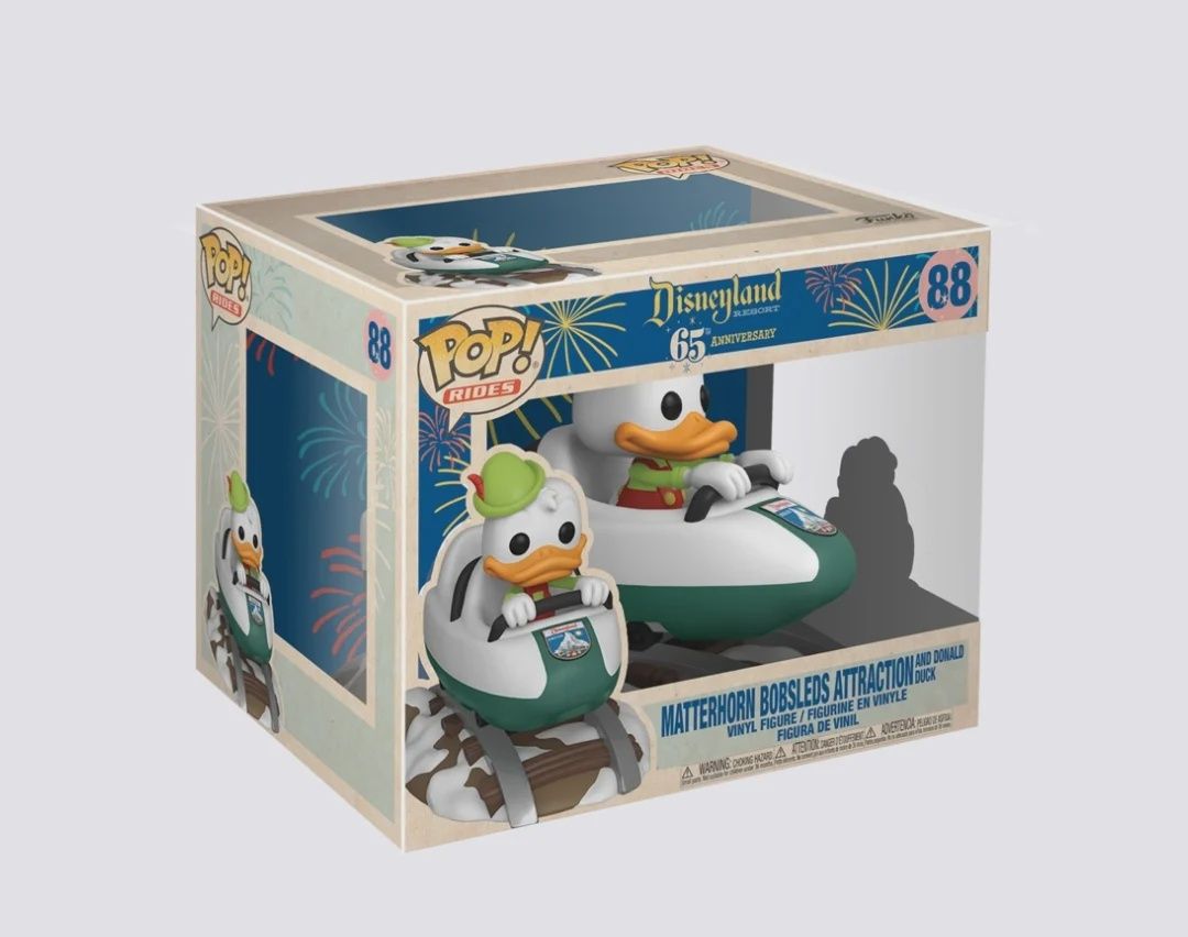 #88 - Disneyland 65th Anniversary - Matterhorn Bobsleds Attractions And Donald Duck Funko Pop!