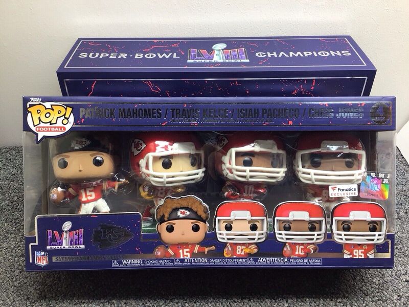 4-Pack - Kansas City Chiefs Super Bowl 58 - Funko Pop