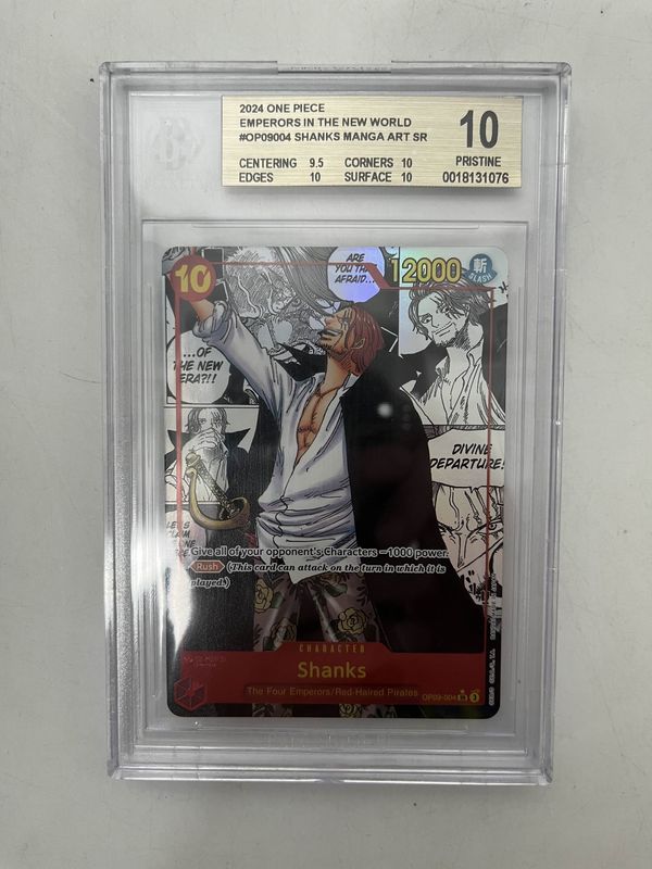 BGS 10 - 2024 One Piece - Emperors In The New World - #OP09004 Shanks Manga Art SR [0018131076]