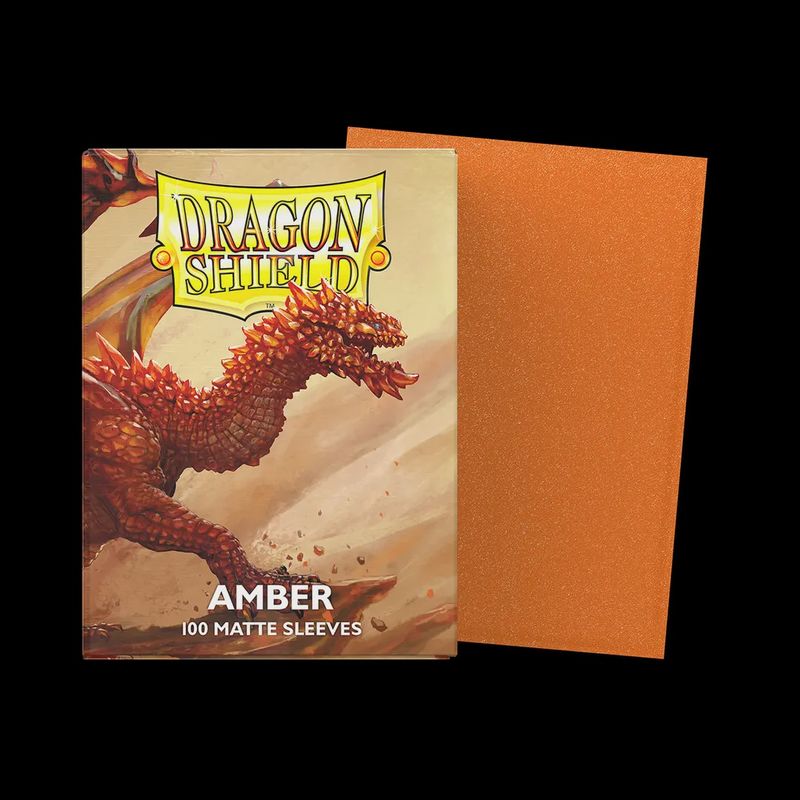 Dragon Shield - Amber - Matte Standard Sized Card Sleeves [100 Count]