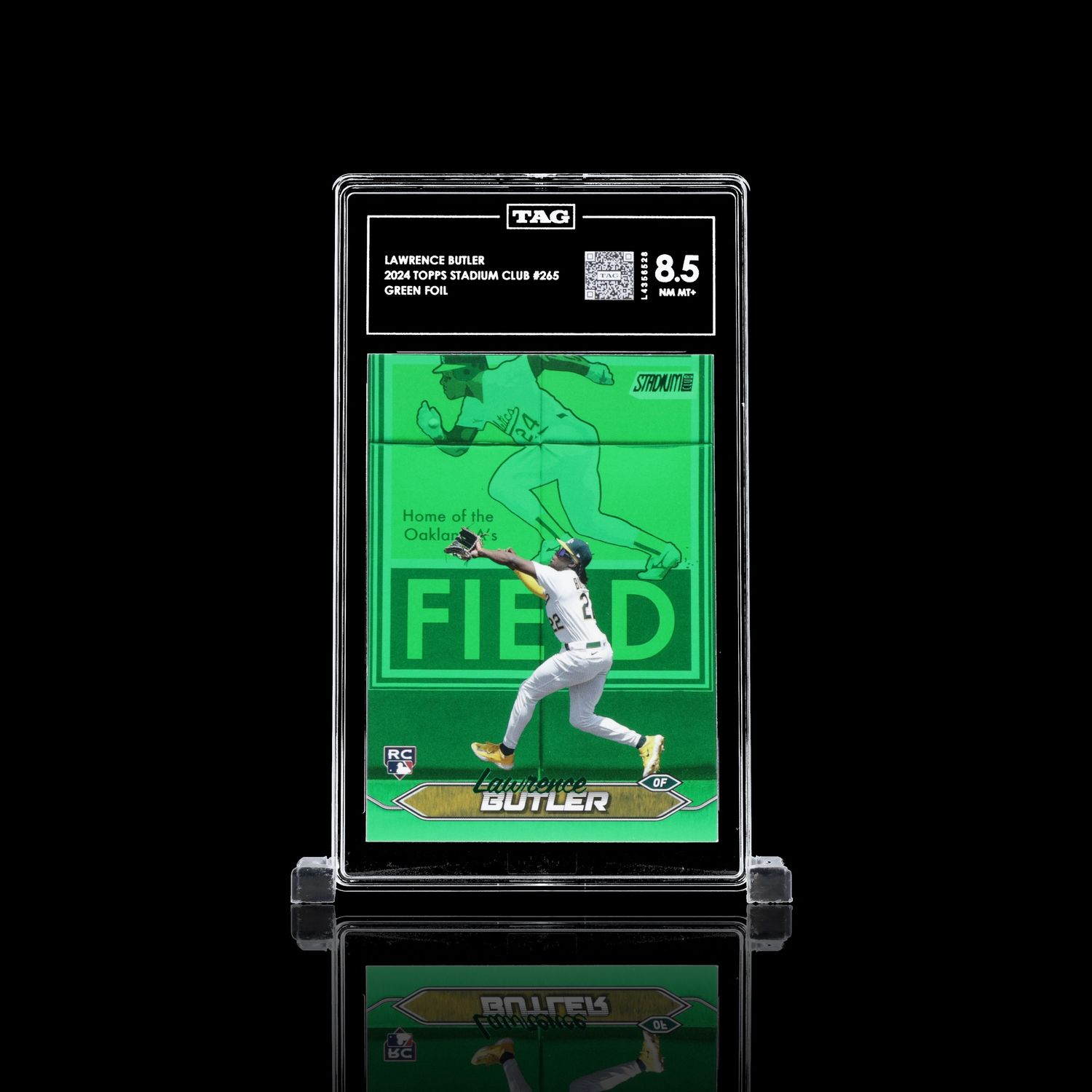 TAG 8.5 - Lawrence Butler 2024 Topps Stadium Club #265 Green Foil (L4356528)