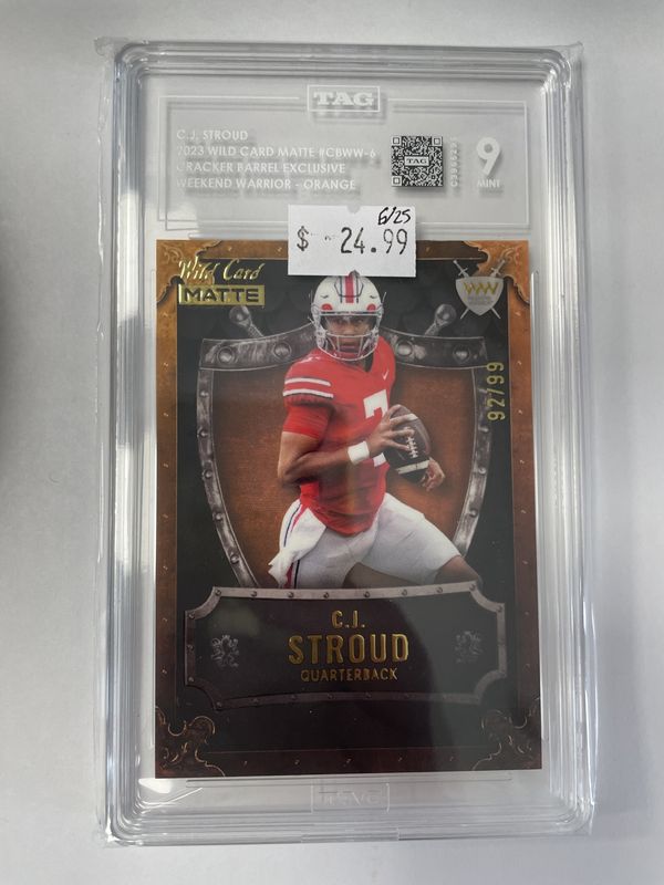 TAG 9 - C.J. Stroud 2023 Wild Card Matte Weekend Warrior Orange (C3966295)