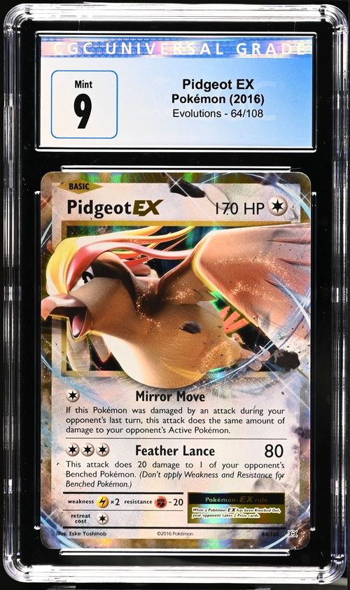 CGC - 9 Pidgeot EX Pokemon (2016) Evolutions - 64/108 [4222550114]